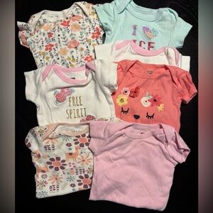 Baby girl 3-6m onesie bundle